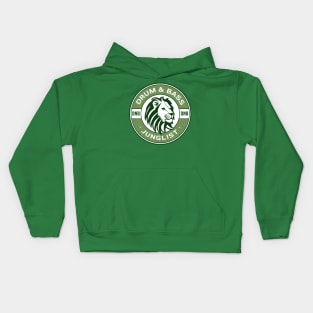 DRUM AND BASS  - Lion Life Saver (green) Kids Hoodie